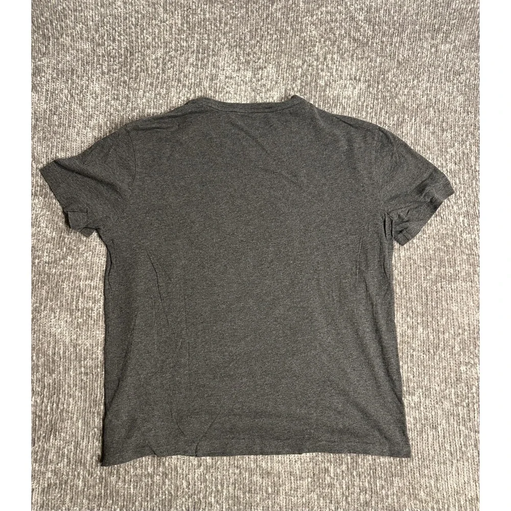 Polo Ralph Lauren Gold Crest Logo T-Shirt Mens L Gray Classic Fit Tee